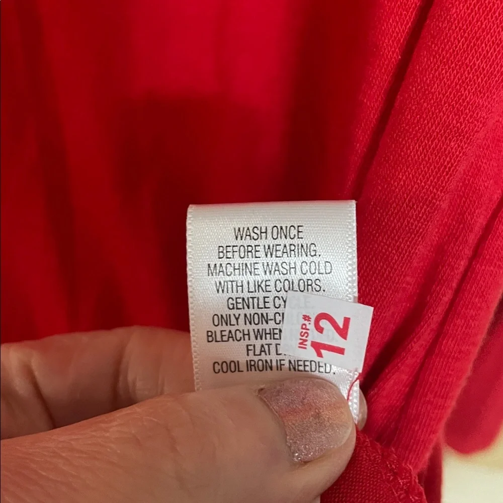 Apt. 9 size XL Bright Red Long-Sleeve Soft Lightweight Stretchy Scoop Neck Top